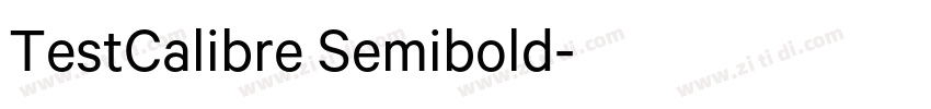 TestCalibre Semibold字体转换